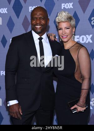 Terry Crews und Rebecca King-Crews nehmen an der FOX Winter TCA 2016 Party im Langham Huntington Hotel & Spa Teil. Stockfoto