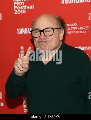 Danny DeVito bei der Wiener-Dog-Premiere beim Sundance Film Festival 2016 im Eccles Theater in Park City, Utah. Stockfoto