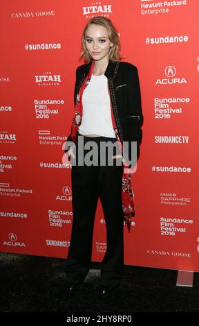 Lily-Rose Depp bei der Premiere von „Yoga Hoser“ beim Sundance Film Festival 2016 Stockfoto