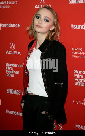 Lily-Rose Depp bei der Premiere von „Yoga Hoser“ beim Sundance Film Festival 2016 Stockfoto