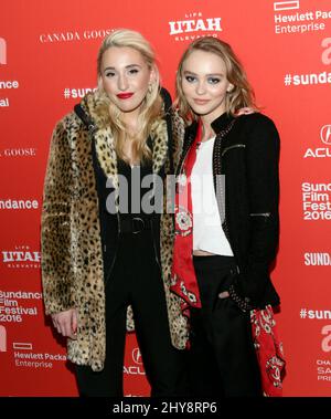 Harley Quinn Smith und Lily-Rose Depp bei der Premiere von „Yoga Hoser“ beim Sundance Film Festival 2016 Stockfoto