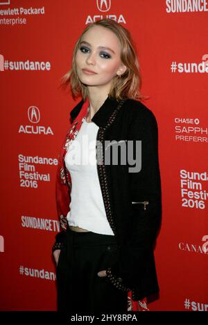 Lily-Rose Depp bei der Premiere von „Yoga Hoser“ beim Sundance Film Festival 2016 Stockfoto