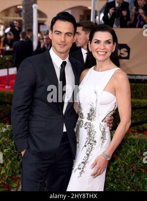 Julianna Margulies und Keith Lieberthal kommen bei den Annual Screen Actors Guild Awards 22. im Shrine Auditorium in Los Angeles, Kalifornien, an. Stockfoto