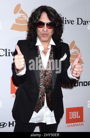Paul Stanley nimmt an der Pre-GRAMMY Gala 2016 Teil und begrüßt am 14. Februar 2016 die Branchenikonen zu Ehren von Irving Azoff im Beverly Hilton Hotel in Beverly Hills, Los Angeles, CA, USA. Stockfoto