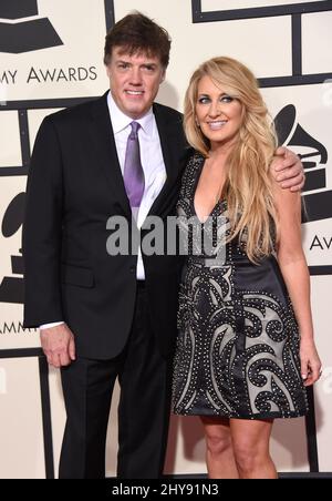 Lee Ann Womack und Frank Liddell bei der Verleihung der Grammy Awards 58. im Staples Center in Los Angeles 2016 Stockfoto