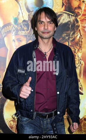 Marcus Schenkenberg nimmt am Mittwoch, den 24. Februar 2016, an der Premiere von „Gods of Egypt“ auf dem AMC Loews Lincoln Square in New York Teil. Stockfoto