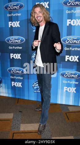 Bucky Covington kommt am Donnerstag, dem 7. April 2016, zum Finale der „American Idol“-Abschiedssaison im Dolby Theater in Los Angeles. Stockfoto