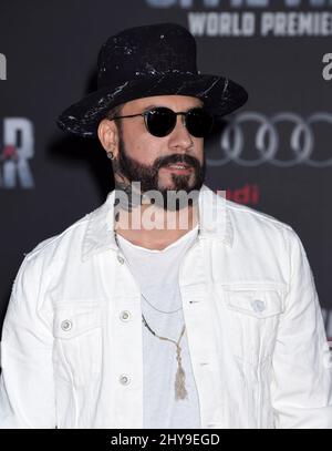 AJ McLean bei der Weltpremiere „Captain America Civil war“ im Dolby Theater in Los Angeles, USA. Stockfoto