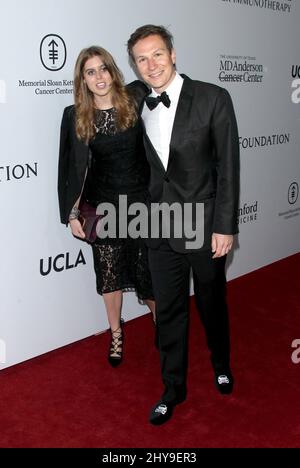 Prinzessin Beatrice und Dave Clark treffen am Mittwoch, dem 13. April 2016, bei der Gala von Sean Parker und der Parker Foundation ein Meilenstein in der medizinischen Forschung in Los Angeles ein. Stockfoto