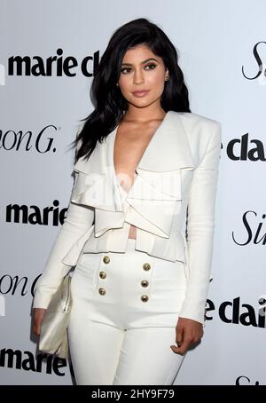 Kylie Jenner nimmt an der Marie Claire's Fresh Faces Party im Sunset Tower Hotel am Montag, den 11. April 2016, in Los Angeles Teil. Stockfoto