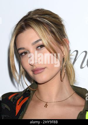 Hailey Baldwin nimmt an der Marie Claire's Fresh Faces Party Teil, die am Montag, den 11. April 2016, im Sunset Tower Hotel in Los Angeles stattfindet. Stockfoto