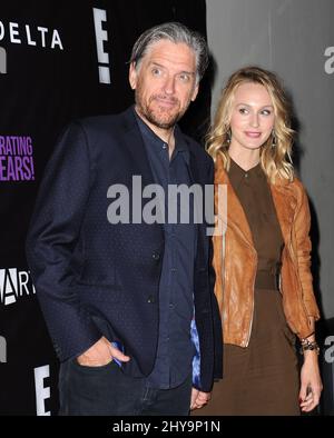 Craig Ferguson, Megan Wallace Cunningham Teilnahme an der PS.ARTS 25.-Jubiläumsfeier „die Party!“ Gehalten in Neuehouse in Los Angeles, USA. Stockfoto