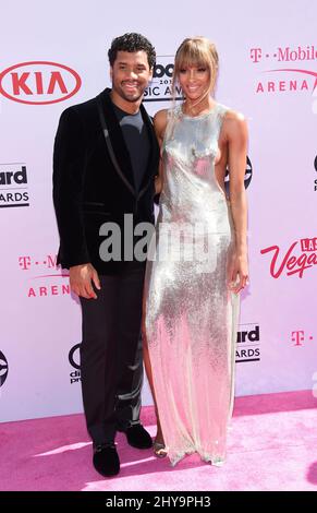 Russell Wilson und Ciara nehmen an den Billboard Music Awards 2016 in Las Vegas Teil Stockfoto