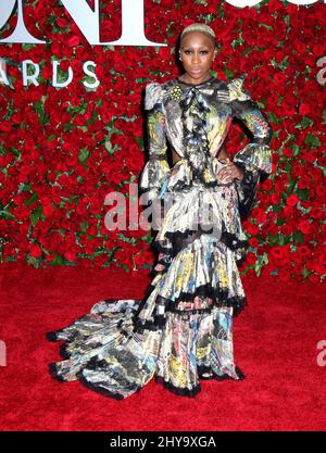 Cynthia Erivo kommt zu den jährlichen Tony Awards 70., die am 12. Juni 2016 im Beacon Theatre in New York stattfinden. Stockfoto