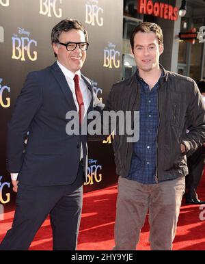 Bill Hader, Jemaine Clement bei der Premiere von „The BFG“ in Los Angeles. Stockfoto