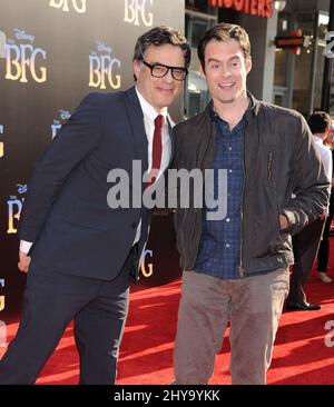 Bill Hader, Jemaine Clement bei der Premiere von „The BFG“ in Los Angeles. Stockfoto