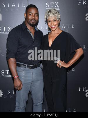 Michael Jai White & Gillian Iliana Waters bei der Premiere von „Free State of Jones“ in Los Angeles. Stockfoto