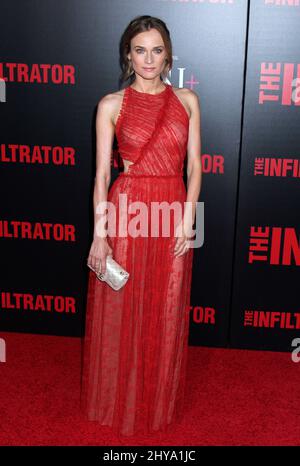 Diane Kruger bei der Premiere des Infiltrators in New York. Stockfoto