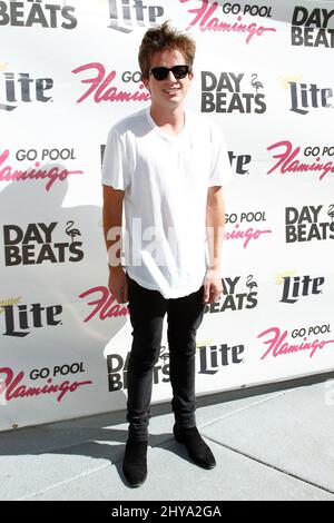 Charlie Puth tritt im JULI 16. 2016 im GO Pool im Flamingo Las Vegas Hotel and Casino auf. Stockfoto