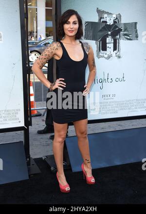 Scout Taylor Compton bei der Premiere von „Lights Out“ in Los Angeles Stockfoto