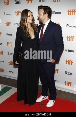 Olivia Wilde und Jason Sudeikis nehmen an der „Colossal“-Premiere beim Toronto International Film Festival 2016 Teil Stockfoto