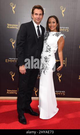 Robb Derringer und Carrie Ann Inaba 2016 Creative Arts Emmy Awards im Microsoft Theater L.A. LIVE Stockfoto