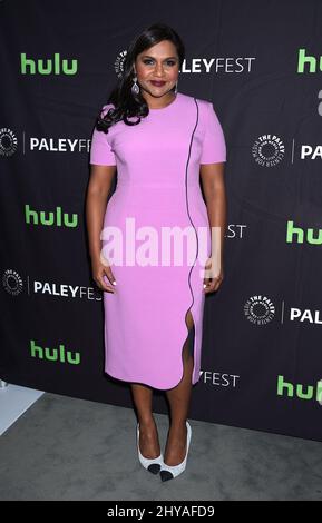 Mindy Kaling kommt zum Hulu PaleyFest 2016 Herbstvorschau 'The Mindy Project: Inside the Writers Room im Paley Center for Media, Los Angeles. Stockfoto