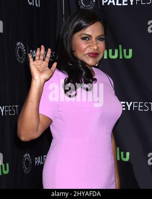 Mindy Kaling kommt zum Hulu PaleyFest 2016 Herbstvorschau 'The Mindy Project: Inside the Writers Room im Paley Center for Media, Los Angeles. Stockfoto