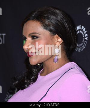 Mindy Kaling kommt zum Hulu PaleyFest 2016 Herbstvorschau 'The Mindy Project: Inside the Writers Room im Paley Center for Media, Los Angeles. Stockfoto