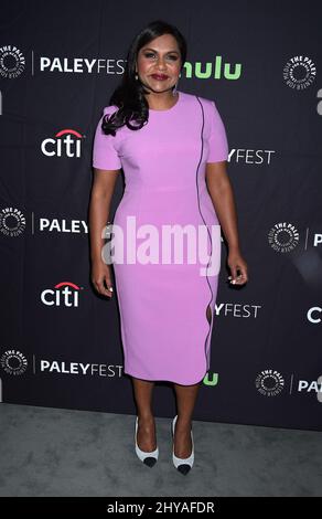 Mindy Kaling kommt zum Hulu PaleyFest 2016 Herbstvorschau 'The Mindy Project: Inside the Writers Room im Paley Center for Media, Los Angeles. Stockfoto