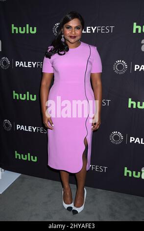 Mindy Kaling kommt zum Hulu PaleyFest 2016 Herbstvorschau 'The Mindy Project: Inside the Writers Room im Paley Center for Media, Los Angeles. Stockfoto