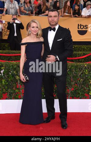 Naomi Watts und Liev Schreiber haben ihre Trennung angekündigt. 25. Januar 2015 Los Angeles, Ca. Naomi Watts und Liev Schreiber 21. Annual Screen Actors Guild Awards im Shrine Auditorium -Arroyo/AFF-USA.com Stockfoto