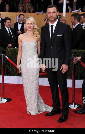 Naomi Watts und Liev Schreiber haben ihre Trennung angekündigt. 27. Januar 2013 Los Angeles, Ca. Liev Schreiber & Naomi Watts 19. Annual sag Awards - Ankunft im Shrine Auditorium Stockfoto