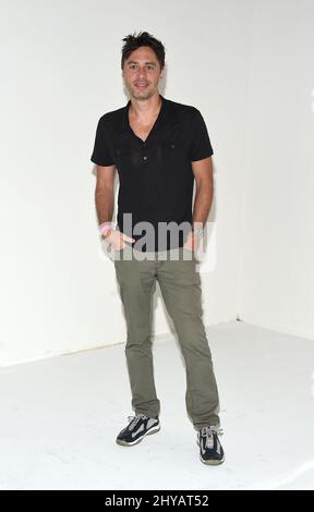 Zach Braff nimmt an dem jährlichen Familienfestival „Zeit für Helden“ der Elizabeth Glaser Pediatric AIDS Foundation 27. in den Smashbox Studios Teil. Stockfoto
