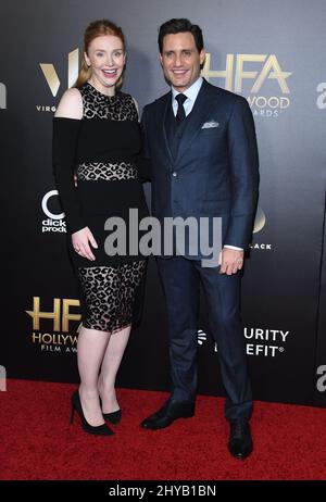 Bryce Dallas Howard und Edgar Ramirez nehmen am Sonntag, den 6. November 2016, an den jährlichen Hollywood Film Awards 20. im Beverly Hilton Hotel in Beverly Hills, Kalifornien, Teil. Stockfoto