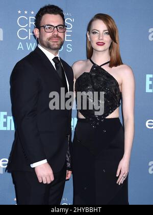 Emma Stone nimmt an den Annual Critics' Choice Awards 22. bei Barker Hanger Teil Stockfoto