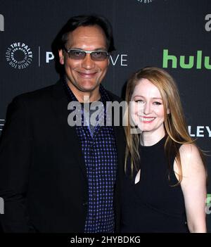 Jimmy Smitts & Miranda Otto kommen zur Vorschau-Vorführung für 24: Legacy', die am 19. Dezember 2016 im Paley Center, New York, stattfand Stockfoto