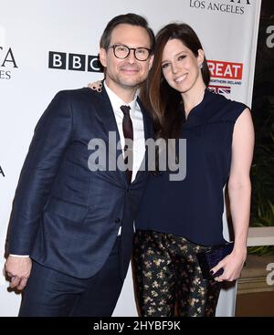 Christian Slater und Brittany Lopez nehmen an der BAFTA Tea Party 2017 in Los Angeles, Kalifornien, Teil Stockfoto