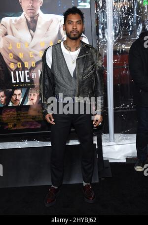 Miguel bei der Weltpremiere von „Live by Night“ in Los Angeles Stockfoto