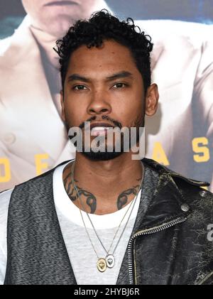 Miguel bei der Weltpremiere von „Live by Night“ in Los Angeles Stockfoto