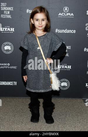 Piper Blair nimmt an der Premiere von „Mudbound“ beim Sundance Film Festival 2017 im Eccles Theatre Teil Stockfoto