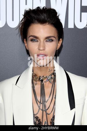 Ruby Rose bei der Premiere von John Wick: Chapter Two, in Los Angeles, Kalifornien Stockfoto