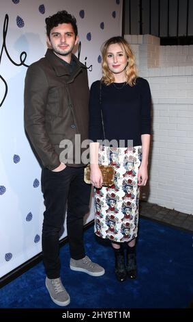 Laura Carmichael und Michael Fox nahmen an der Tyler Ellis 5. Anniversary Teil, die im Chateau Marmont in Los Angeles, Kalifornien, stattfand Stockfoto