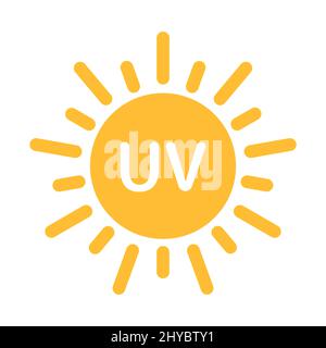 UV-Strahlung Symbol Vektor Solar-UV-Licht Symbol für Grafik-Design, Logo, Website, Social Media, mobile App, UI-Abbildung. Stock Vektor