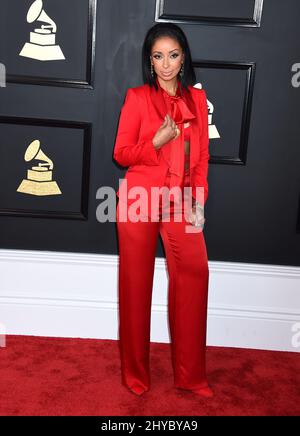 Mya nimmt an den Annual Grammy Awards 59. in Los Angeles Teil Stockfoto