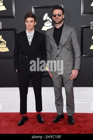 Die Chainsmokers, die an den Annual Grammy Awards 59. in Los Angeles teilnehmen Stockfoto