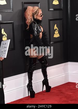 Lady Gaga nimmt an den Annual Grammy Awards 59. in Los Angeles Teil Stockfoto