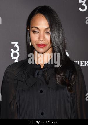 Zoe Saldana besucht das Los Angeles Confidential Magazine und feiert seine Winterausgabe mit Zoe Saldana, die im 3033 WILSHIRE stattfindet Stockfoto