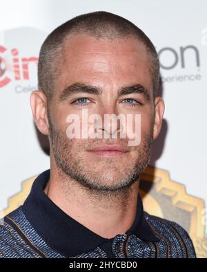 Chris Pine nimmt an der Warner Bros. Präsentation für „Blade Runner 2049“ auf der CinemaCon 2017 im Caesars Palace in Las Vegas, USA, Teil Stockfoto