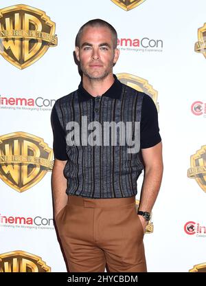 Chris Pine nimmt an der Warner Bros. Präsentation für „Blade Runner 2049“ auf der CinemaCon 2017 im Caesars Palace in Las Vegas, USA, Teil Stockfoto